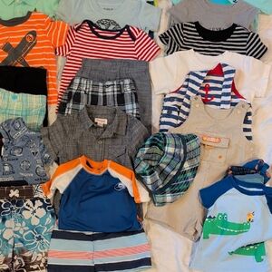 Bundle (27 +) Boys 9-12 Mo. Summer Clothing With Swim Trunks & Rash Guard